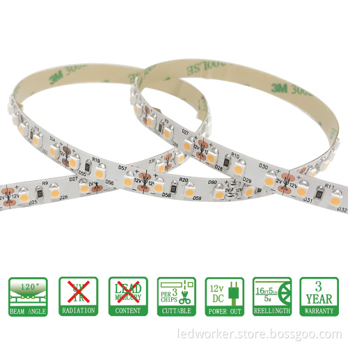 IP20 Grade 3528 LED Strip, CRI95 High CRI LED Light Strip for Outdoor